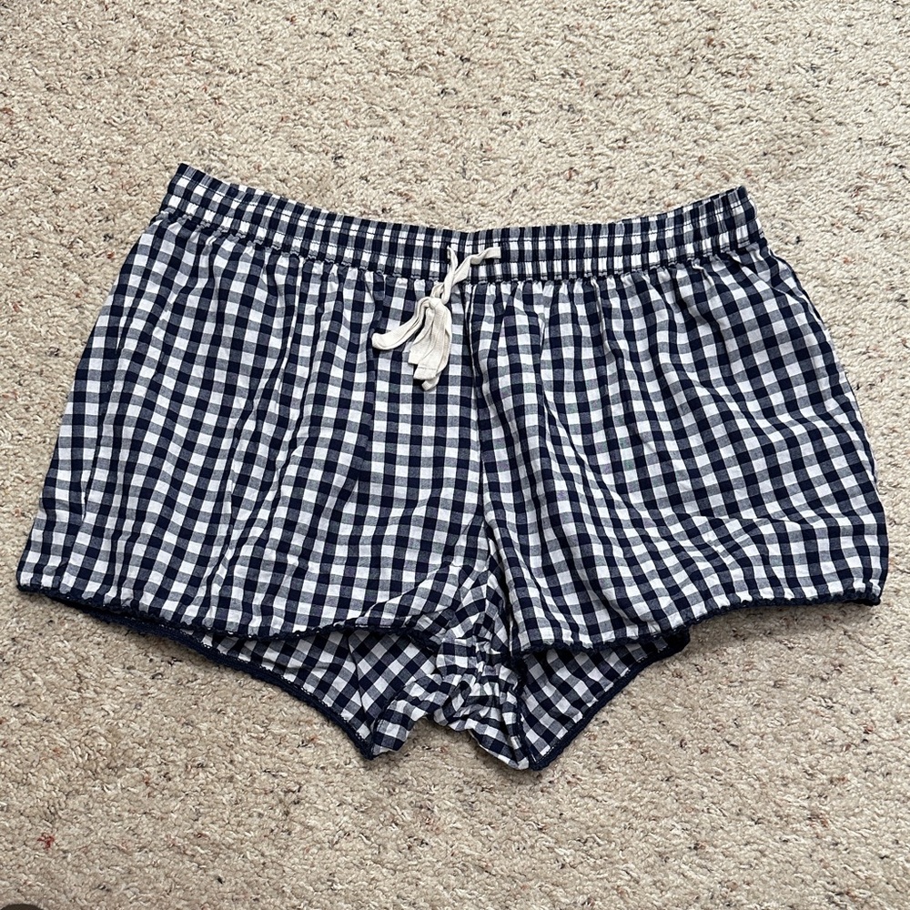 Checkered Black and White Shorts